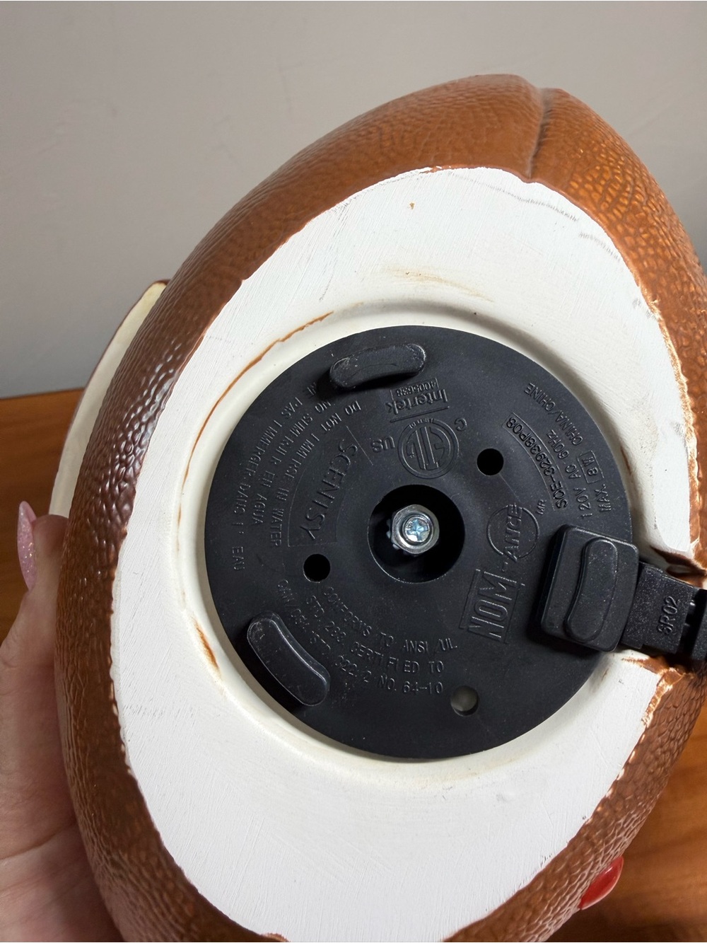Scentsy First Down Football Warmer Candle Wax Tested Working No Box - Picture 4 of 5
